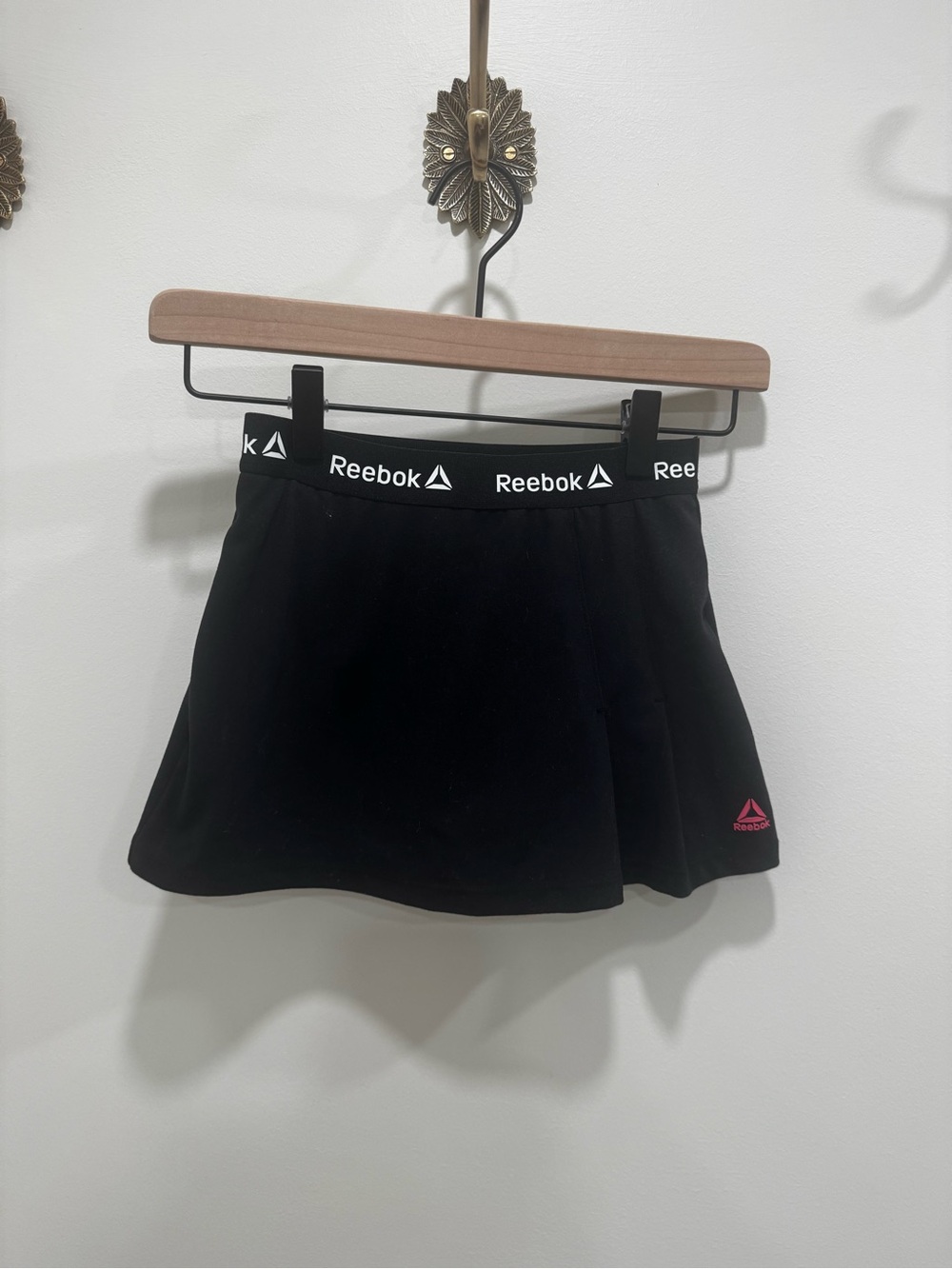 Reebok Black Girls' Athletic Skirt with Logo Waistband